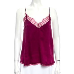 Iro Purple Silk Lace Cami (Size S, US 4)